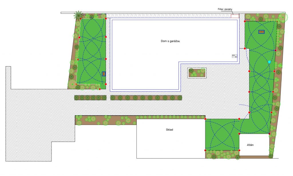 Závlaha záhrady 160 m2